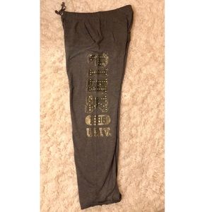 PINK grey sweatpants